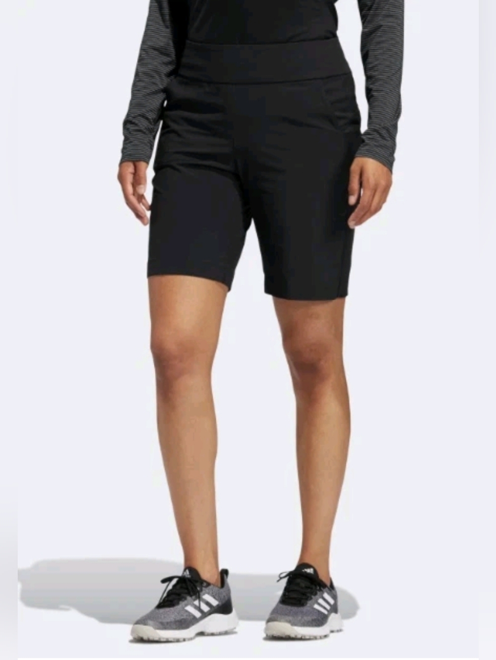 Adidas Golf Pull‑On Bermuda Shorts – Women’s L – Black